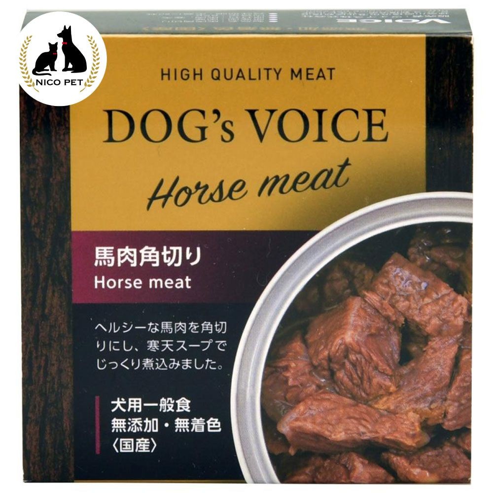 ヴォイス ドッグヴォイス 馬肉角切り 85g, 馬肉角切り, 85g