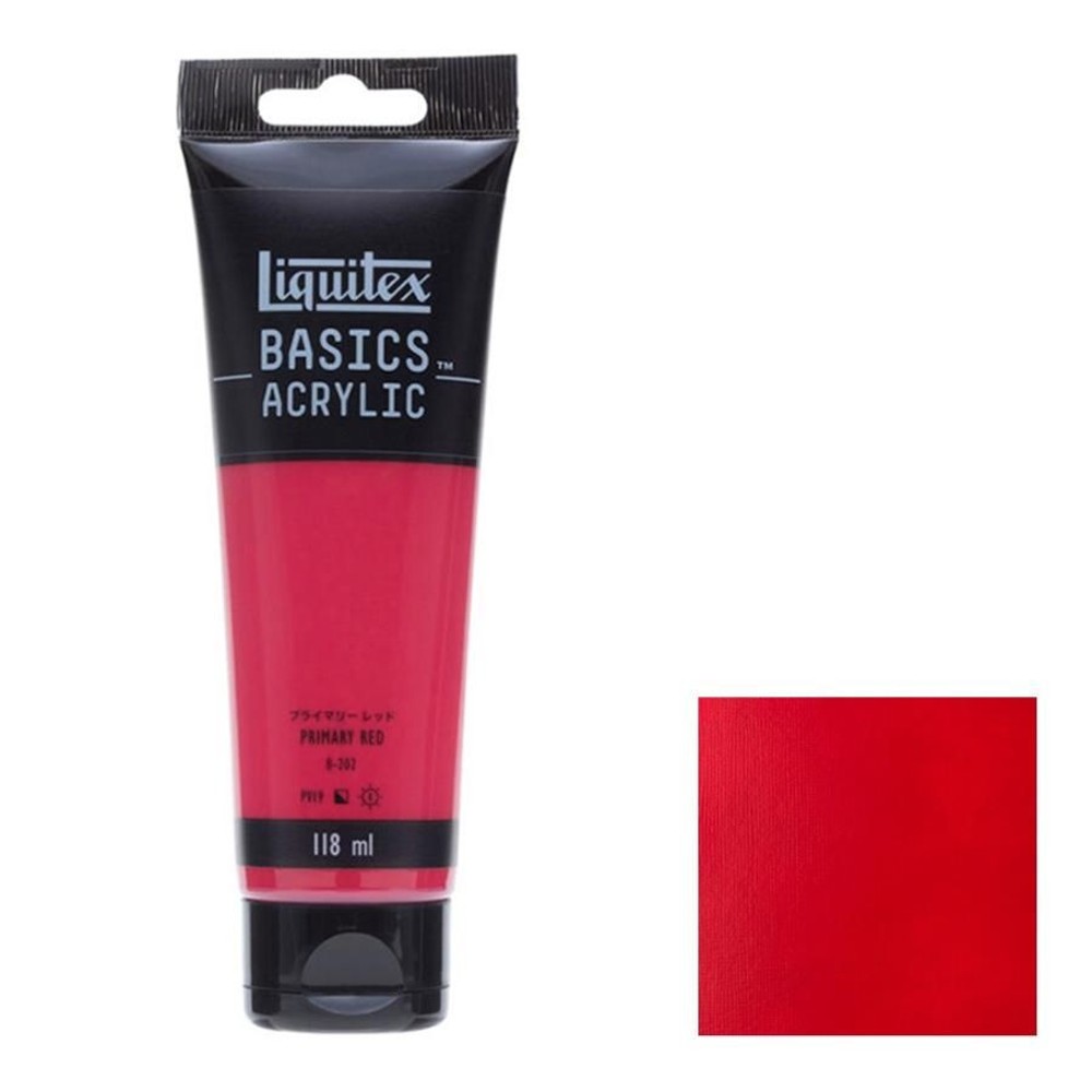 アクリル絵具Liquitex リキテックス ベーシックス プライマリーレッド B-202  単一顔料 118ml チューブ, B-202 プライマリーレッド, その他サイズ１