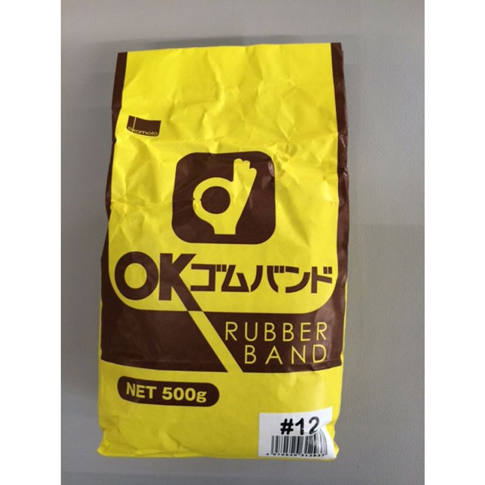 ゴムバンド500ｇ袋入　　　　200号, アメ#12, 12号×1mm