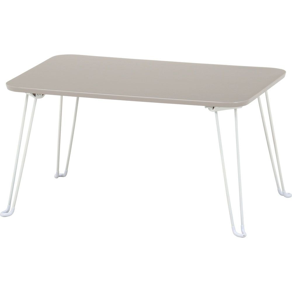 不二貿易 くすみカラーテーブル　クレール　６０４０　グレージュ【メーカー直送・代引不可】, グレージュ, 幅600mm&times;奥行400mm&times;高さ320mm