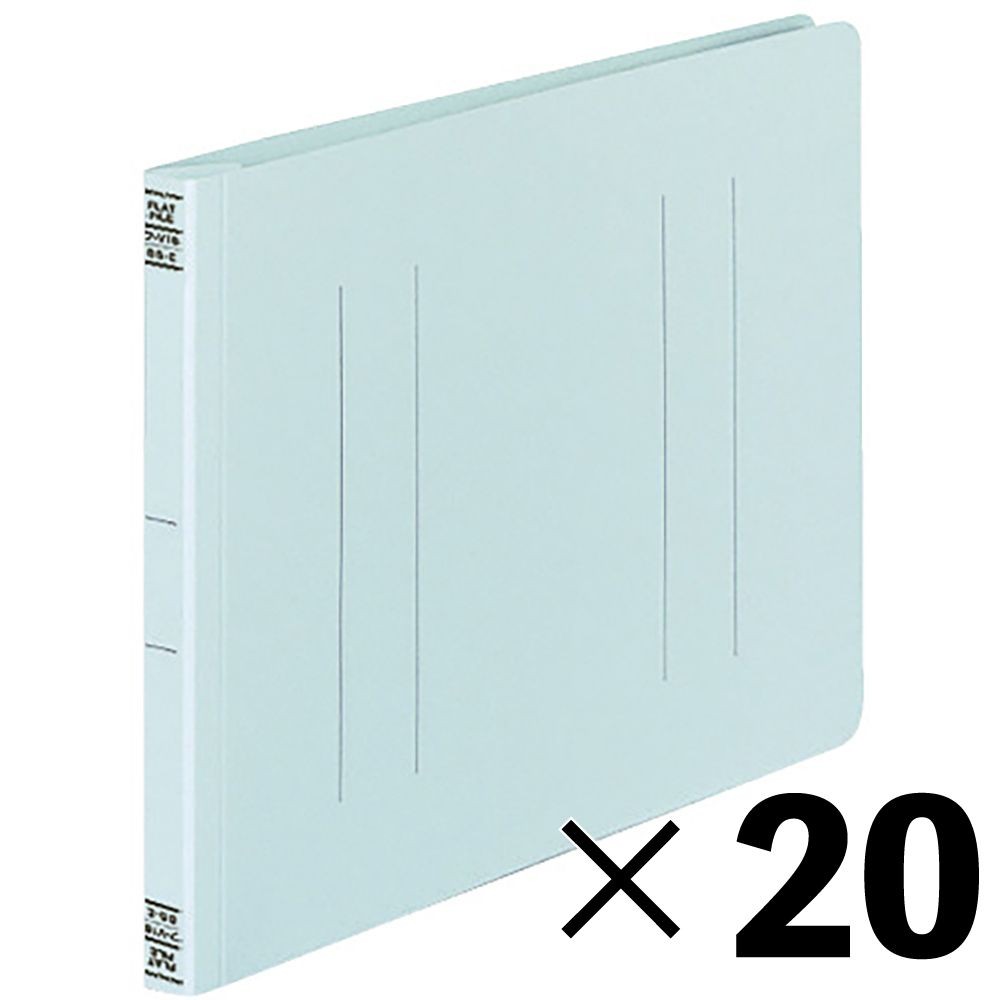 【20冊セット】コクヨ　フラットファイルV樹脂製とじ具B5横 15mmとじ 青 フ-V16B【メーカー直送・代引不可】, 青, B5E