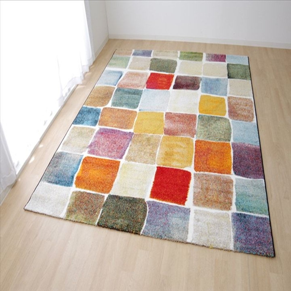 ウィルトンラグ　パレット　トルコ製　カラフル　【メーカー直送・代引不可】, カラフル（200&times;250）, 133&times;190cm