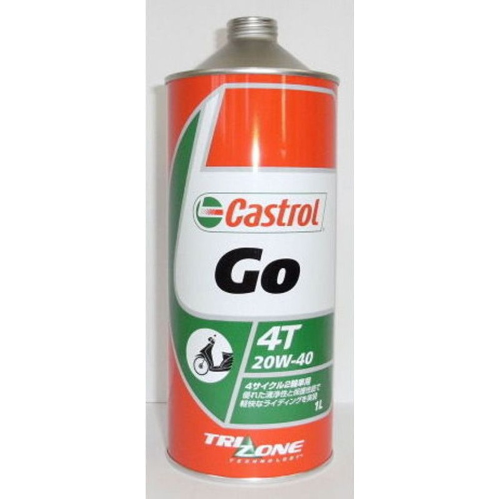 カストロール　GO!　4T　20Ｗ-40　1L, 2輪車4サイクルエンジン用, 1L
