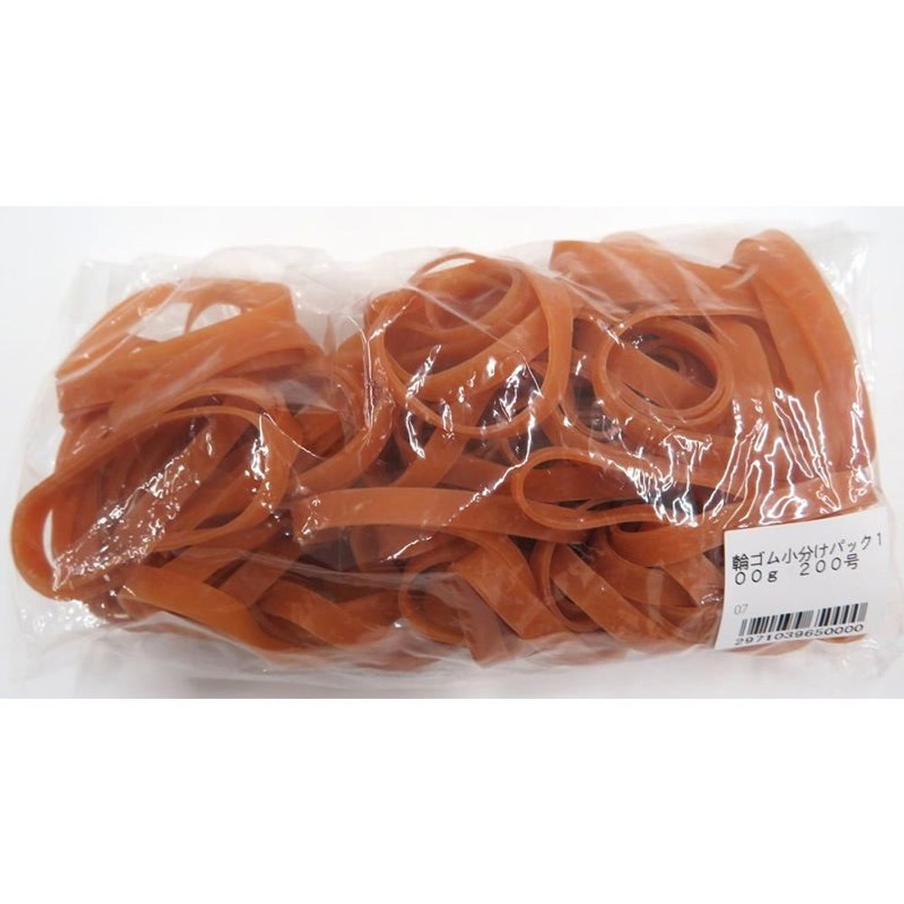 輪ゴム　小分けパック　１００ｇ, アメ（200）, 200号