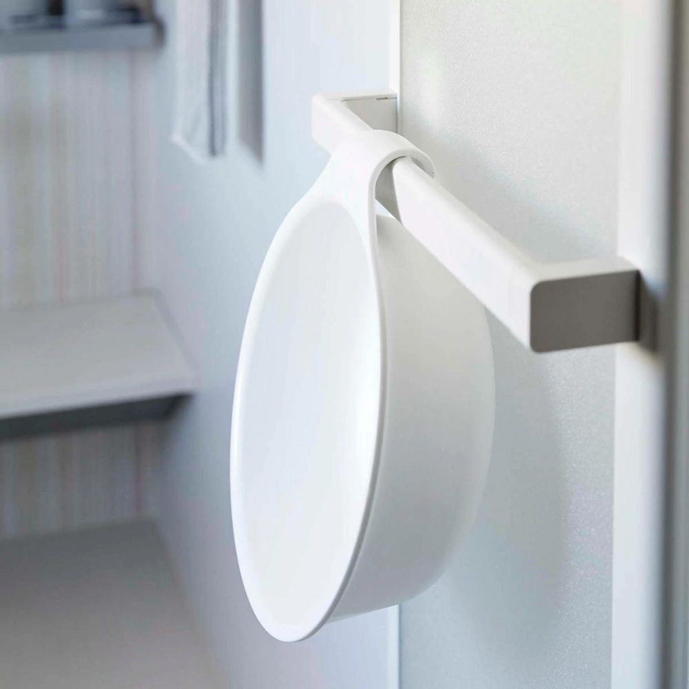 山崎実業 MIST ミスト マグネット&引っ掛け湯おけ, ホワイト, 幅275mm&times;奥行240mm&times;高さ80mm