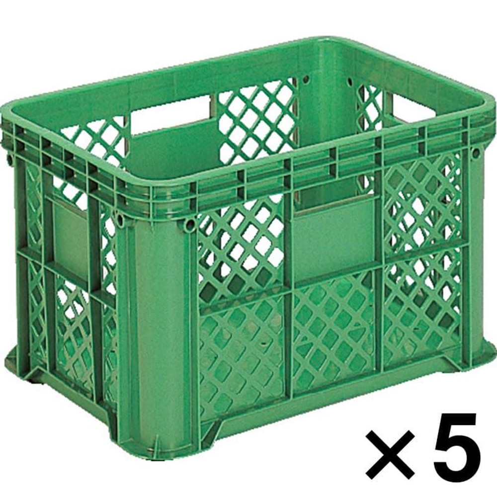 サンコー サンテナーＢ＃58　グリーン &times;5個セット【メーカー直送・代引不可】【法人限定】, グリーン, 5P