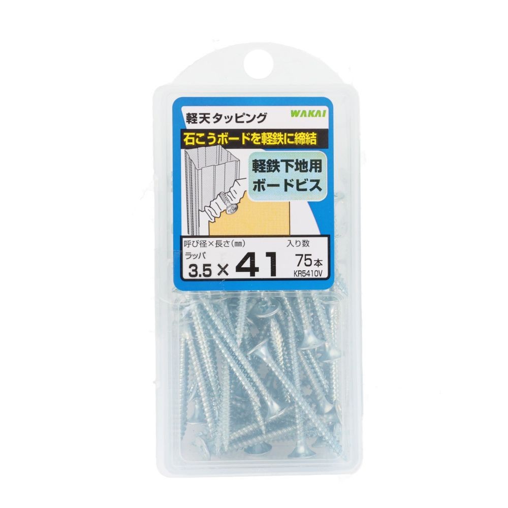 若井産業（WAKAI）　軽天ビスラッパ（Ｄ８）３．５&times;４１ｍｍ, ビス, 75本入り