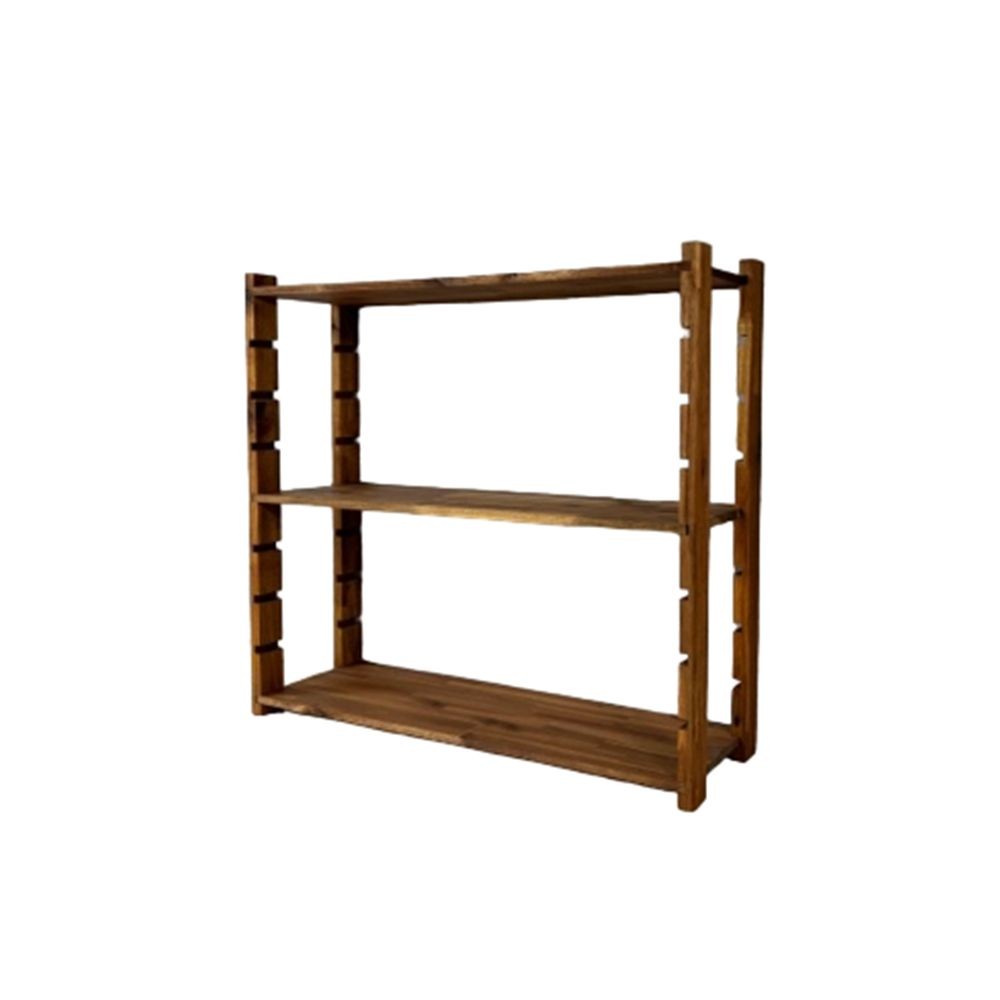 塗装アカシア棚板3段ラックセット, オイル塗装(奥行200), 910&times;200mm