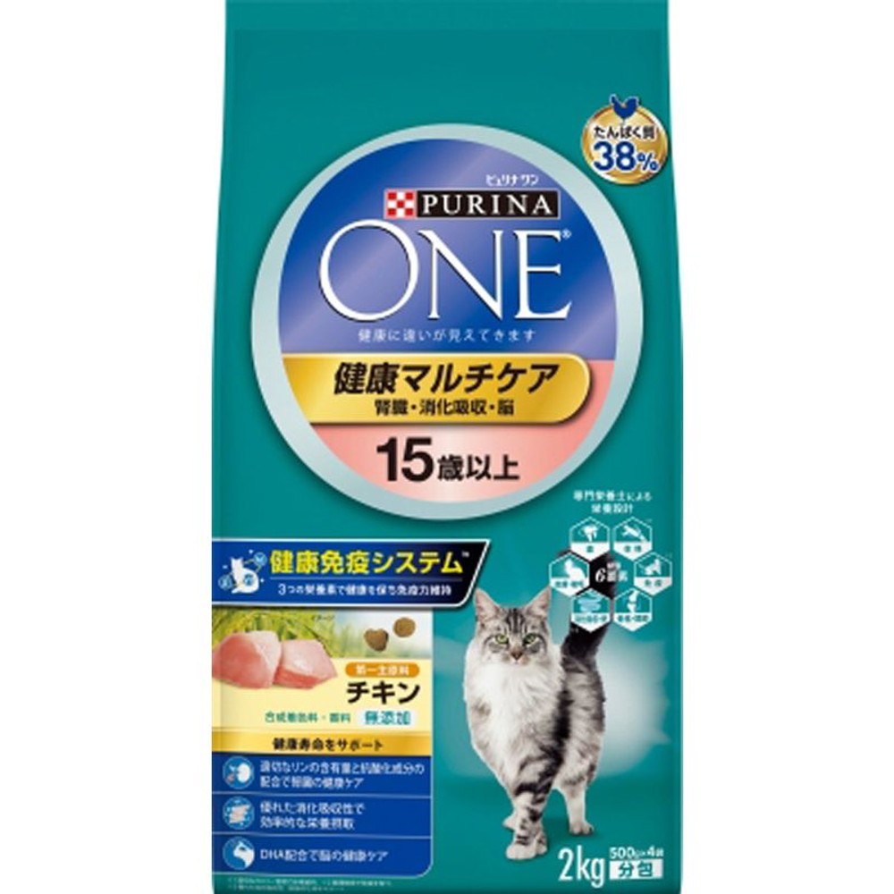 ネスレ　ピュリナワン健康マルチケア15歳以上用チキン2ｋｇ, 15歳以上チキン, 2.0kg