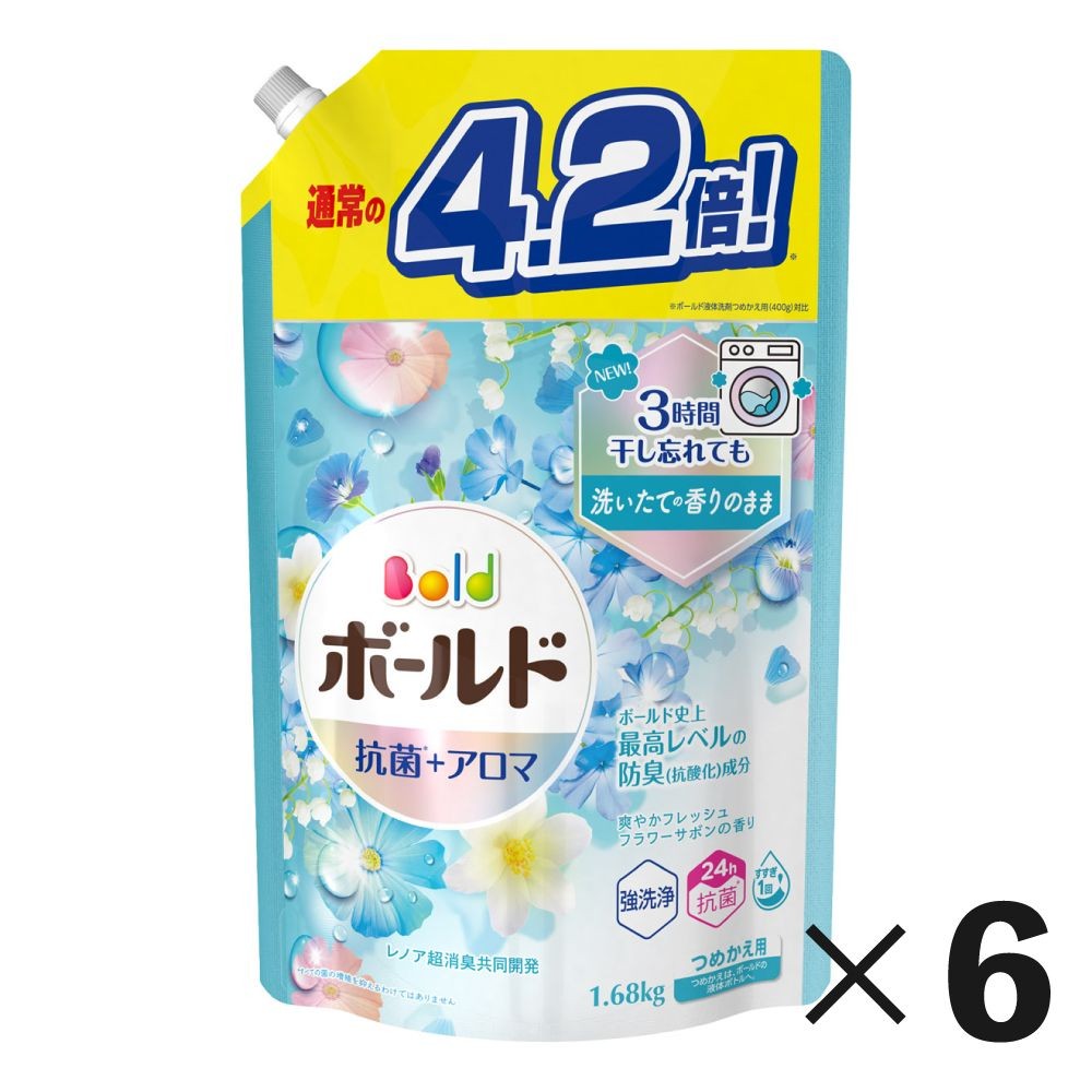 【数量限定】ボールドジェル　フラワーサボン　ウルトラＪ　１６８０ｇ  6個セット, フレッシュフラワーサボン, 1680g