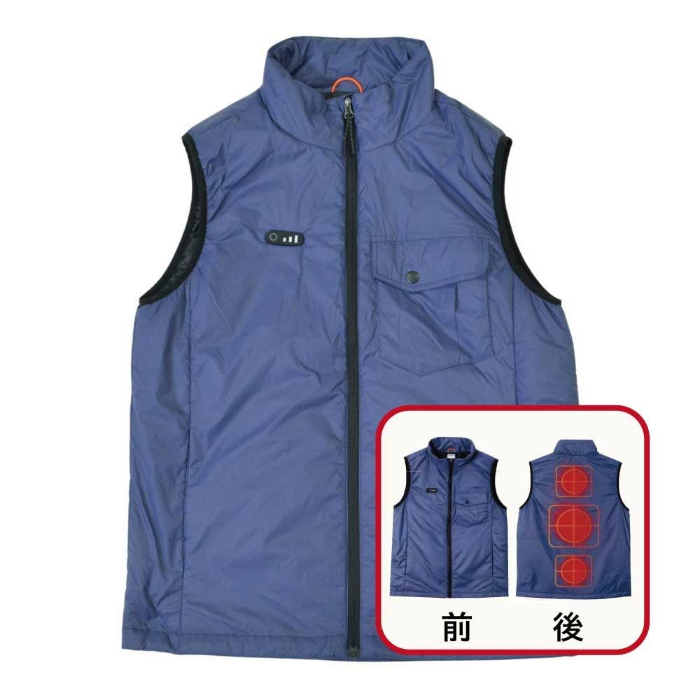 【2025年モデル】インナー３ヒーターベスト　ネイビー, ネイビー, Mサイズ