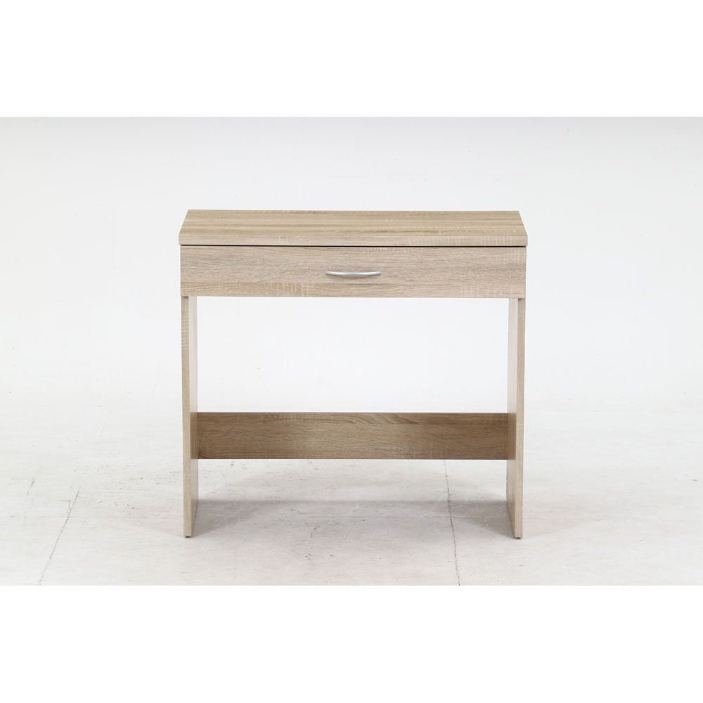 不二貿易 引き出し付きデスク　オーク【メーカー直送・代引不可】, オーク, 幅800mm&times;奥行415mm&times;高さ720mm