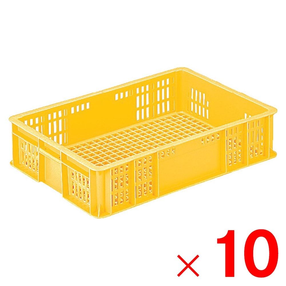 サンコー サンテナー B#23W イエロー 102350-00 ×10個セット【メーカー直送・代引不可】【法人限定】, イエロー, 10P