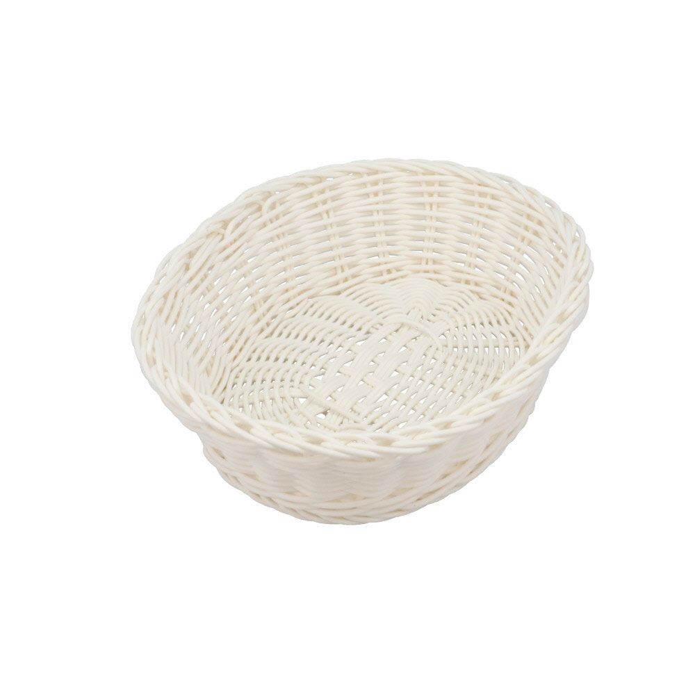 水洗いできるバスケット　オーバル　Ｌ, ホワイト, Lサイズ