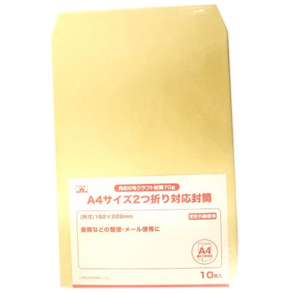 角形6号クラフト封筒70ｇ　10枚, その他カラー１, その他サイズ１
