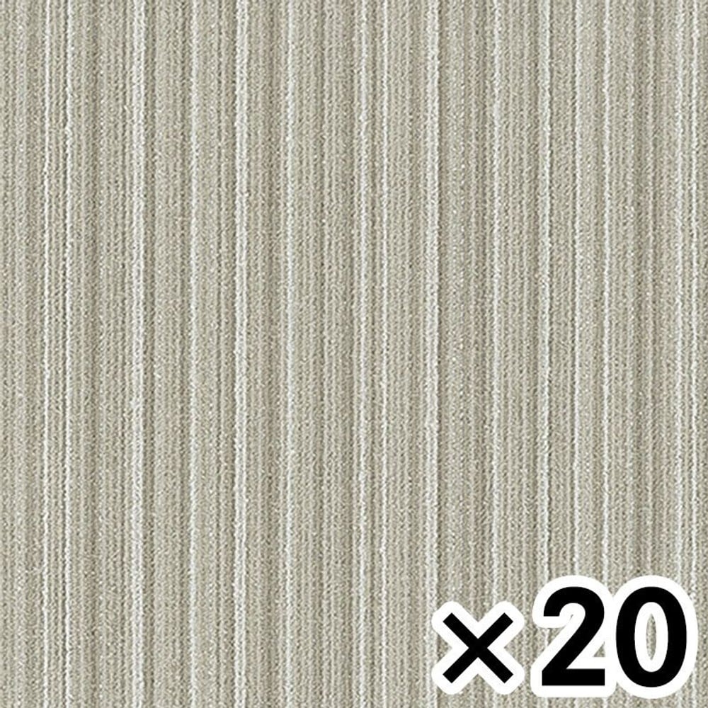 東リ タイルカーペット GA1766W&times;20枚セット【メーカー直送・代引不可】, GA1766W&times;20, 幅500mm&times;奥行500mm&times;高さ6.5mm