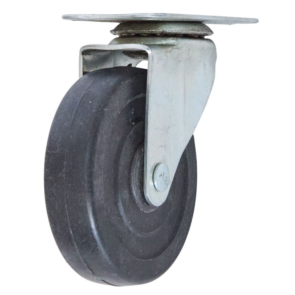 樹脂製　平台車　自在キャスター　７５ｍｍ, ブラック, 1個入り