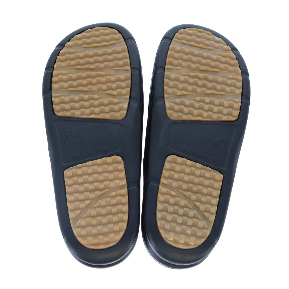 紳士　ＢＭ防滑高弾力　シャワーサンダル　ＢＫＧＹ　Ｌ, ブラック&times;グレー, Lサイズ