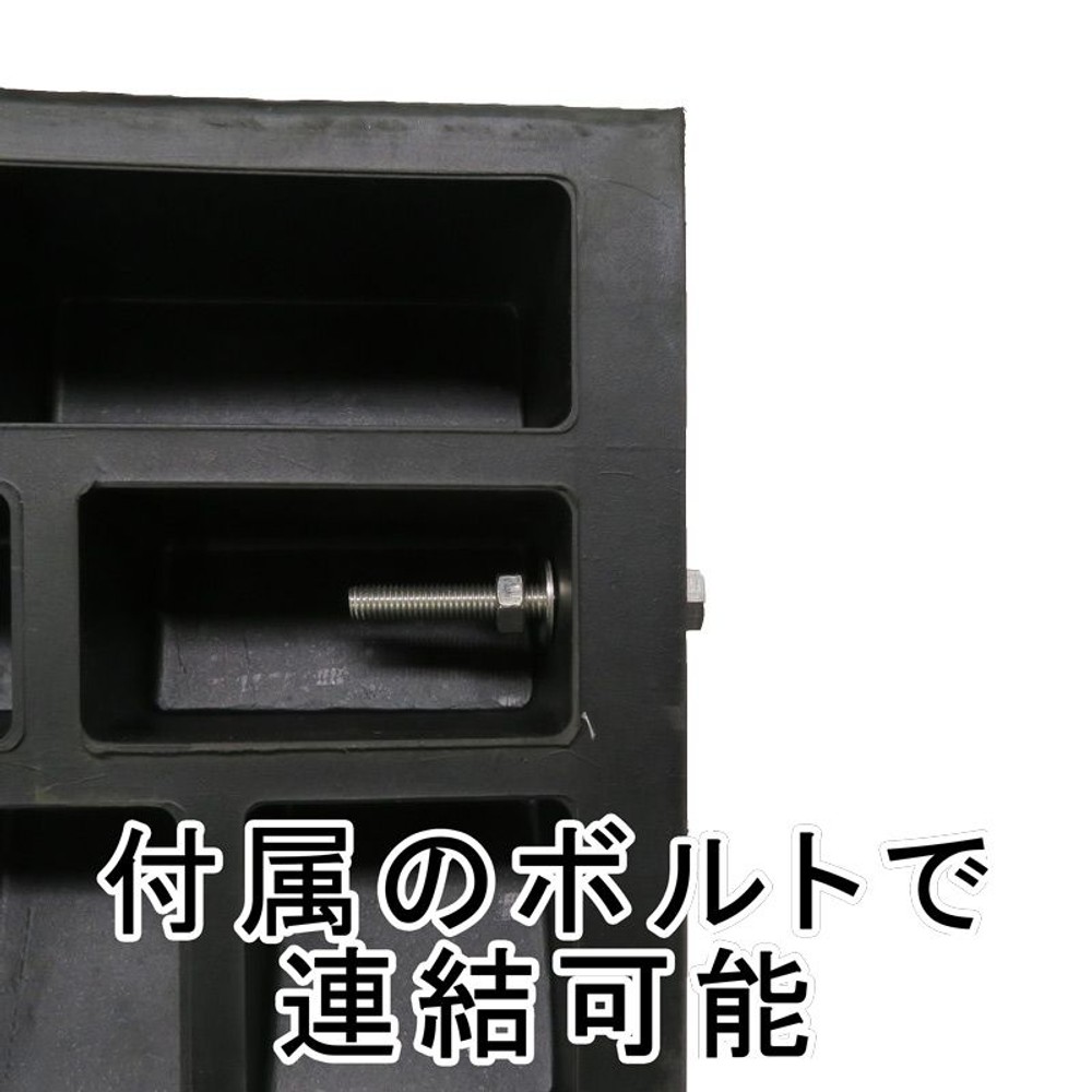 ゴム段差プレート 900&times;高さ95mm（4t荷重）, 黒, 900&times;95mm