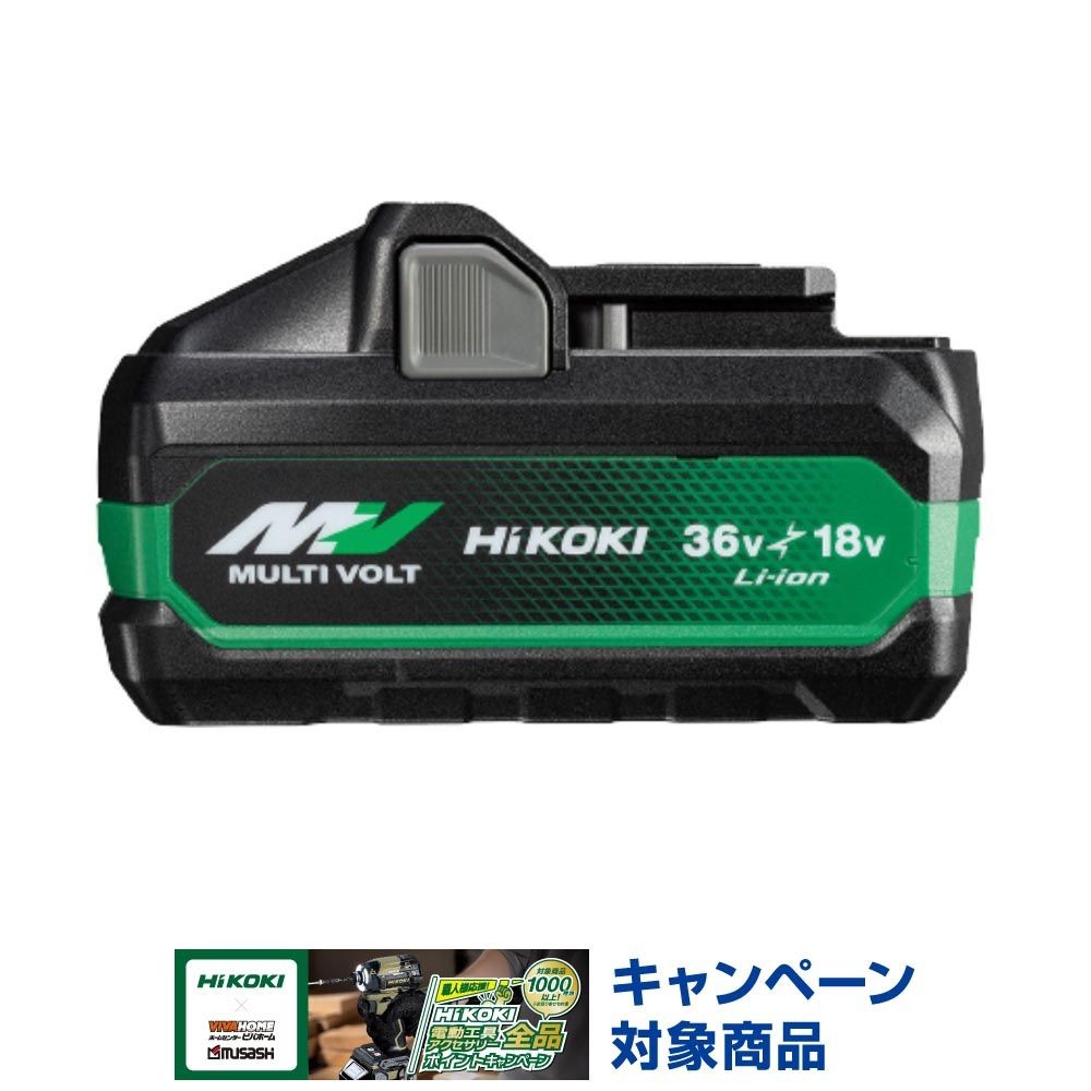 HiKOKI ハイコーキ マルチボルトリチウムイオン蓄電池 BSL36B18X 36V4.0Ah・18V8.0Ah, ブラック/グリーン, マルチボルトリチウムイオン蓄電池