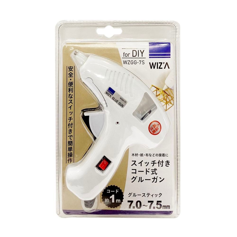 ウィザ WIZ'A　コード式グルーガン　ＷＺＧＧー７Ｓ, ホワイト, 7.0〜7.5mm