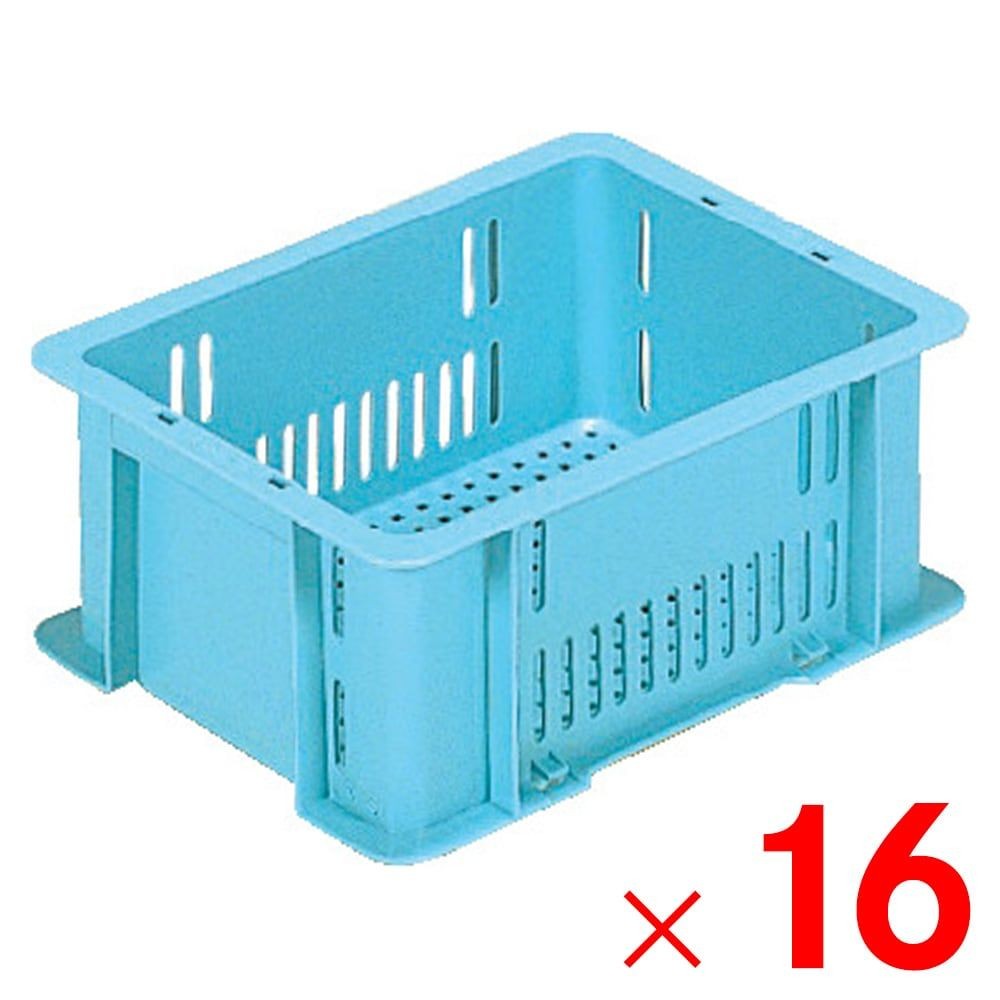サンコー サンテナー B#7 ライトブルー 100703-00 &times;16個セット【メーカー直送・代引不可】【法人限定】, ライトブルー, 16P