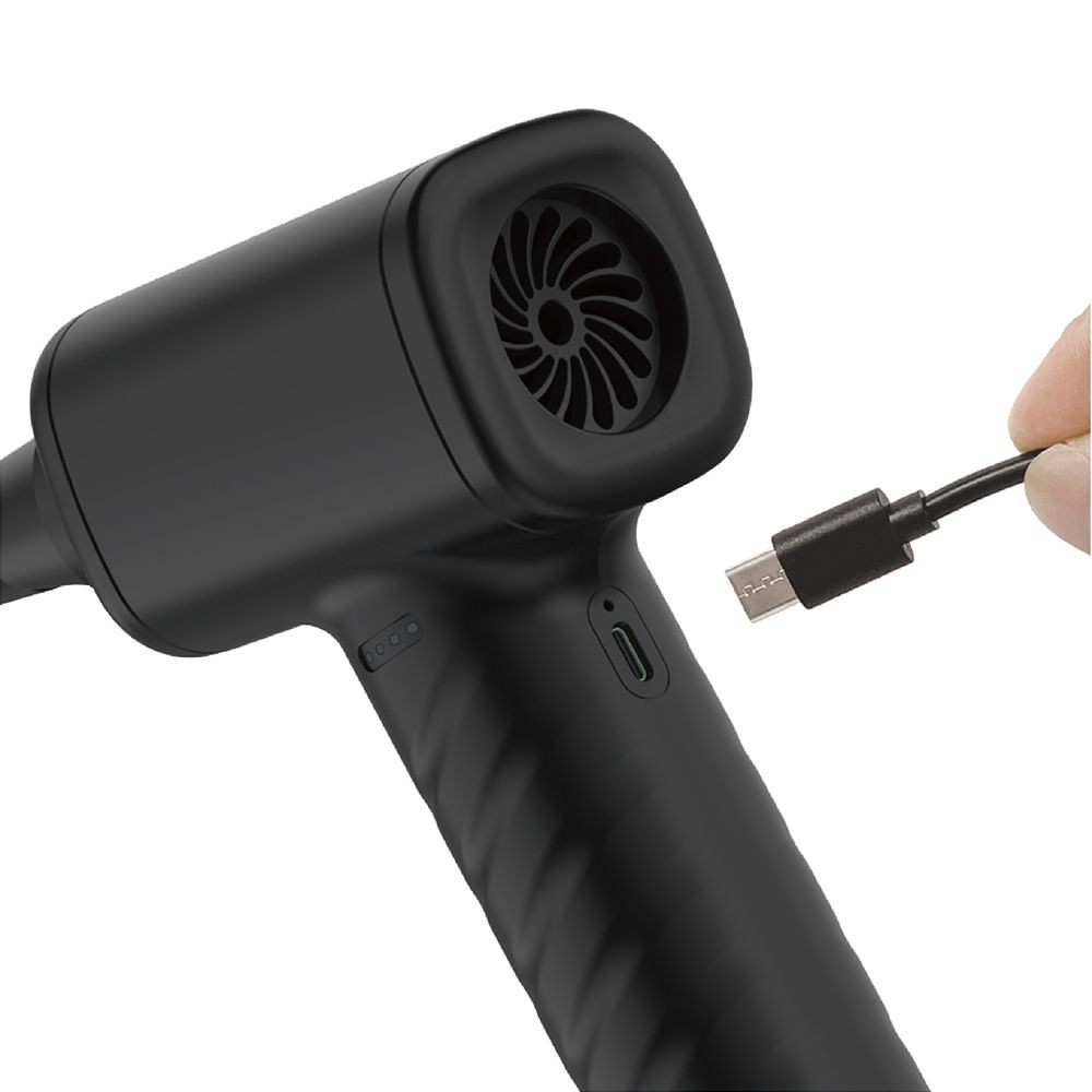 電動エアダスター充電式　 ブラック, ブラック, 幅154&times;奥行68&times;高さ295mm