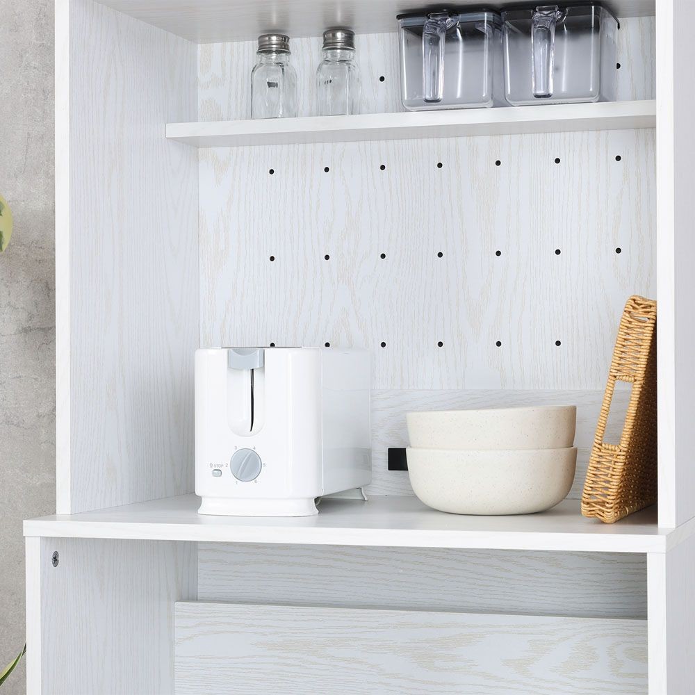 不二貿易 ゴミ箱上キャビネット　６０幅　オークＷＨ【メーカー直送・代引不可】, オーク, 幅590mm&times;奥行398mm&times;高さ1800mm