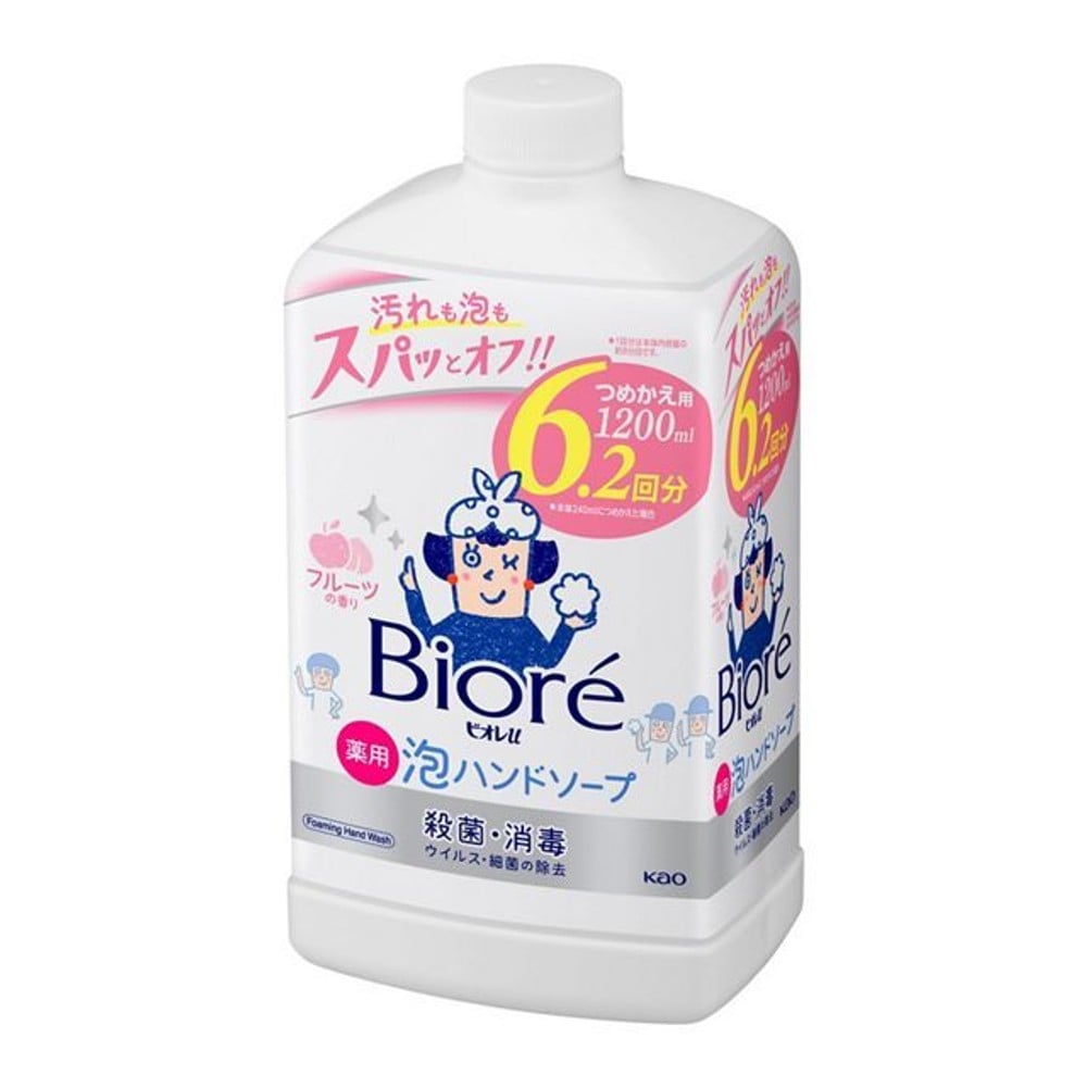 ビオレｕ　泡ハンドソープ　フルーツの香り　つめかえ用　１２００ｍｌ, フルーツの香り, 1200ml
