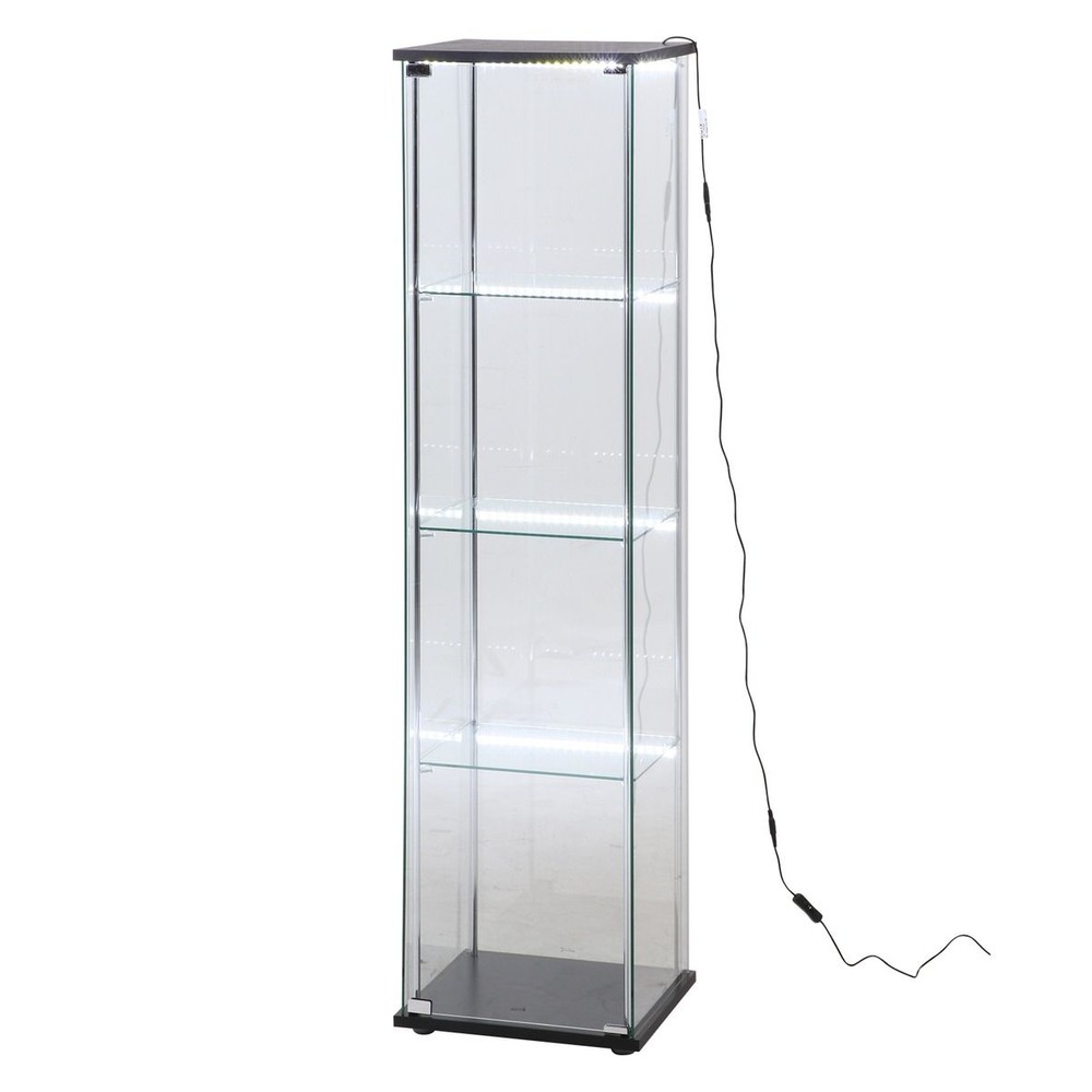 ガラスコレクションケース4段 LED照明付き【メーカー直送・代引不可