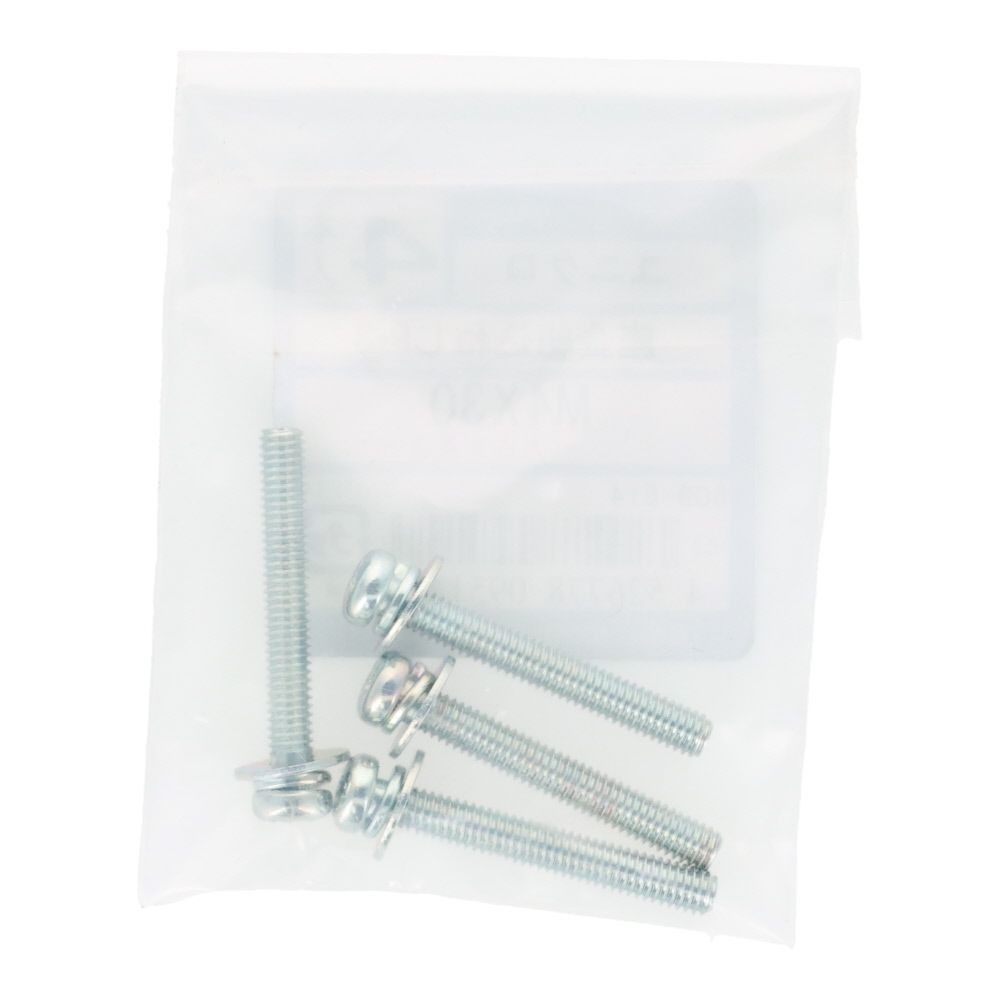 座金組込ねじ　Ｐー３　ユニクロ　Ｍ４&times;３０　４本入, ねじ, M4&times;30