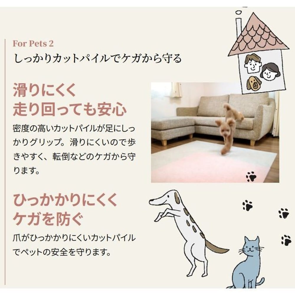 ウィズペットフロアー　約40Ｘ40ＣＭ　スノー &times;10枚セット, スノー, 約40&times;40cm