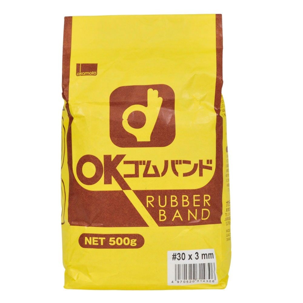 ゴムバンド500ｇ袋入, アメ#8, 8号&times;1mm