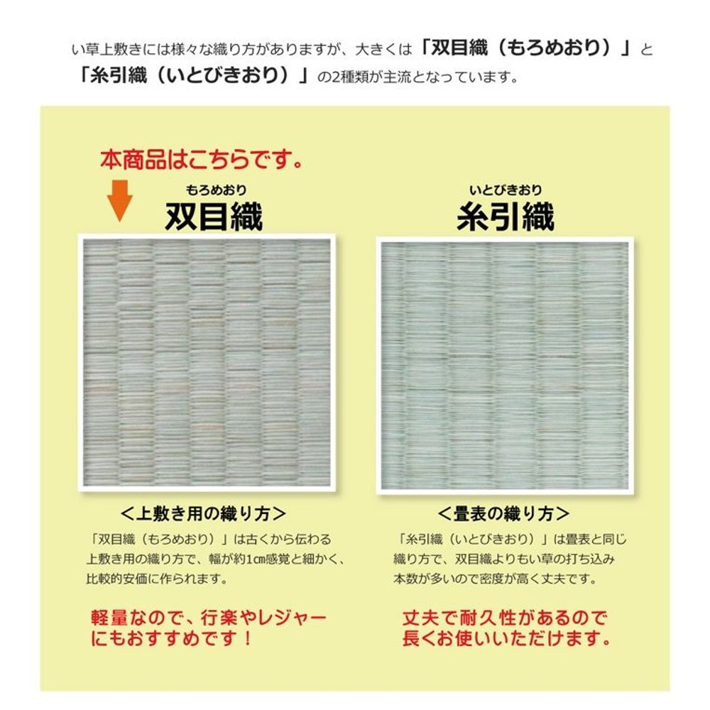 純国産 い草 上敷き カーペット 双目織 『草津』 本間 【メーカ直送・代引不可】, い草, 本間1畳(約95&times;191cm）