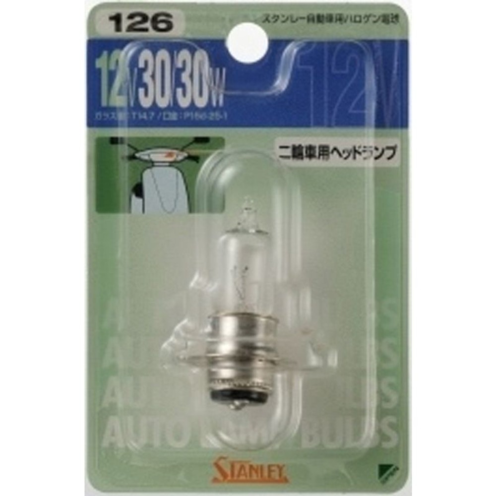 スタンレー12Ｖ30．30Ｗ二輪ＮＯ126, クリア,  12V 30/30W