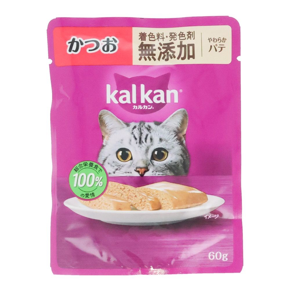 カルカンパウチ　やわらかパテ　かつお　無添加, やわらかパテ　かつお　無添加, 60g