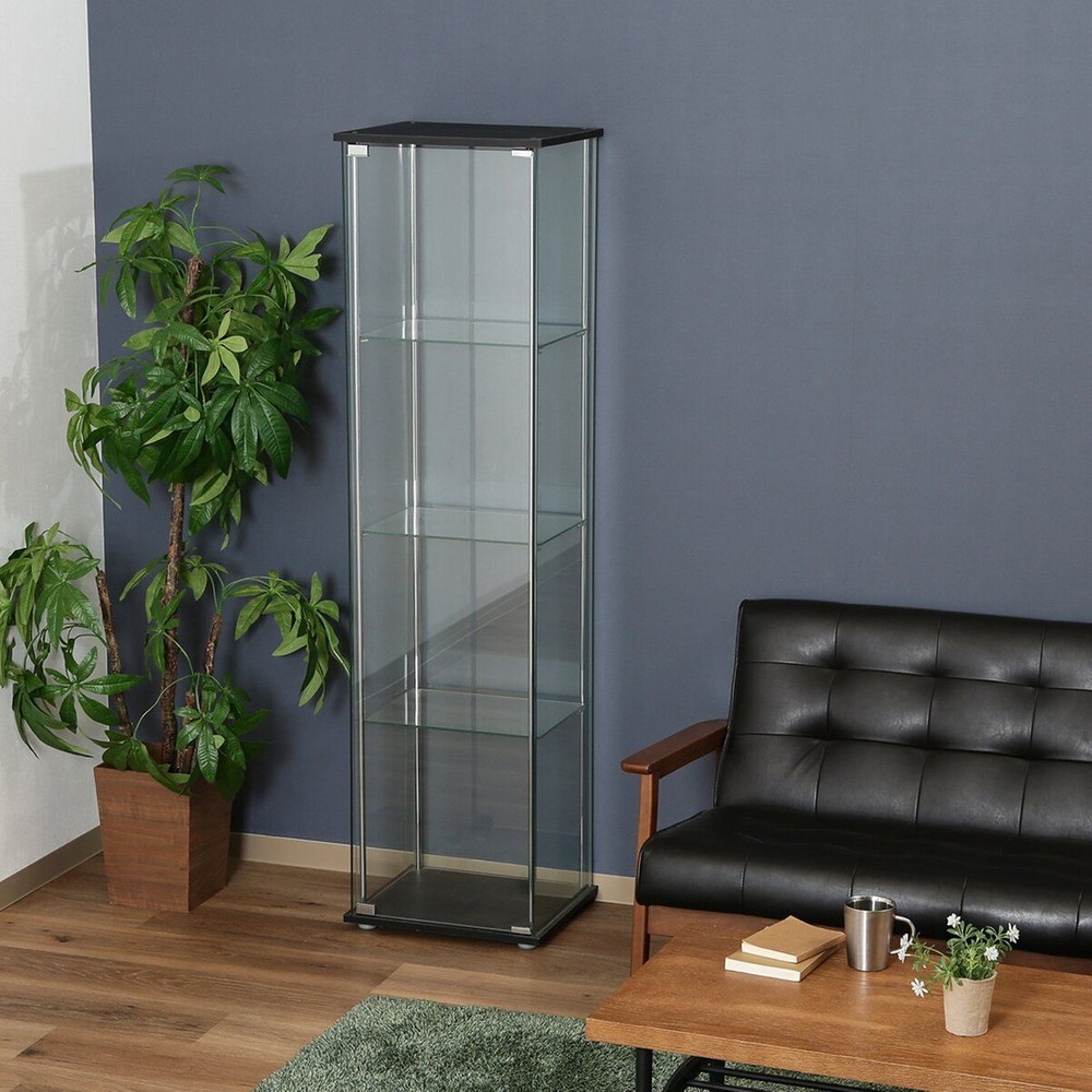 ガラスコレクションケース4段【メーカー直送・代引不可】, クリア, 4段