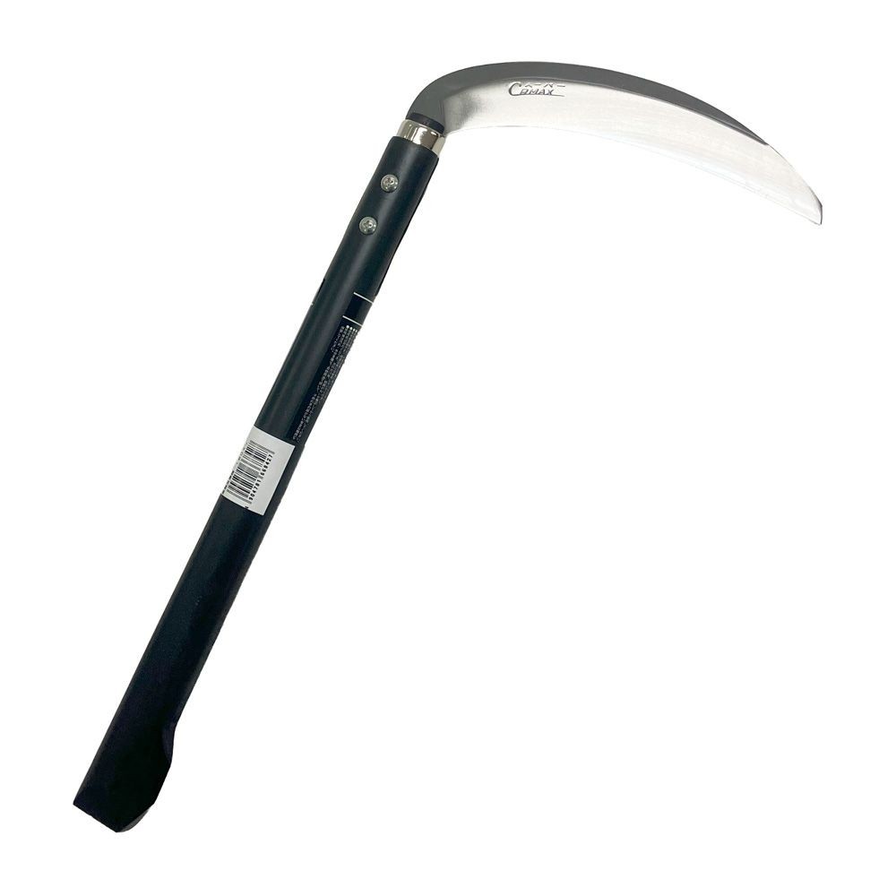 黒無双 薄鎌 クロマックス鋼 １８０ｍｍ やわらかい草刈用, 薄鎌, 幅180mm&times;奥行385mm&times;高さ24mm