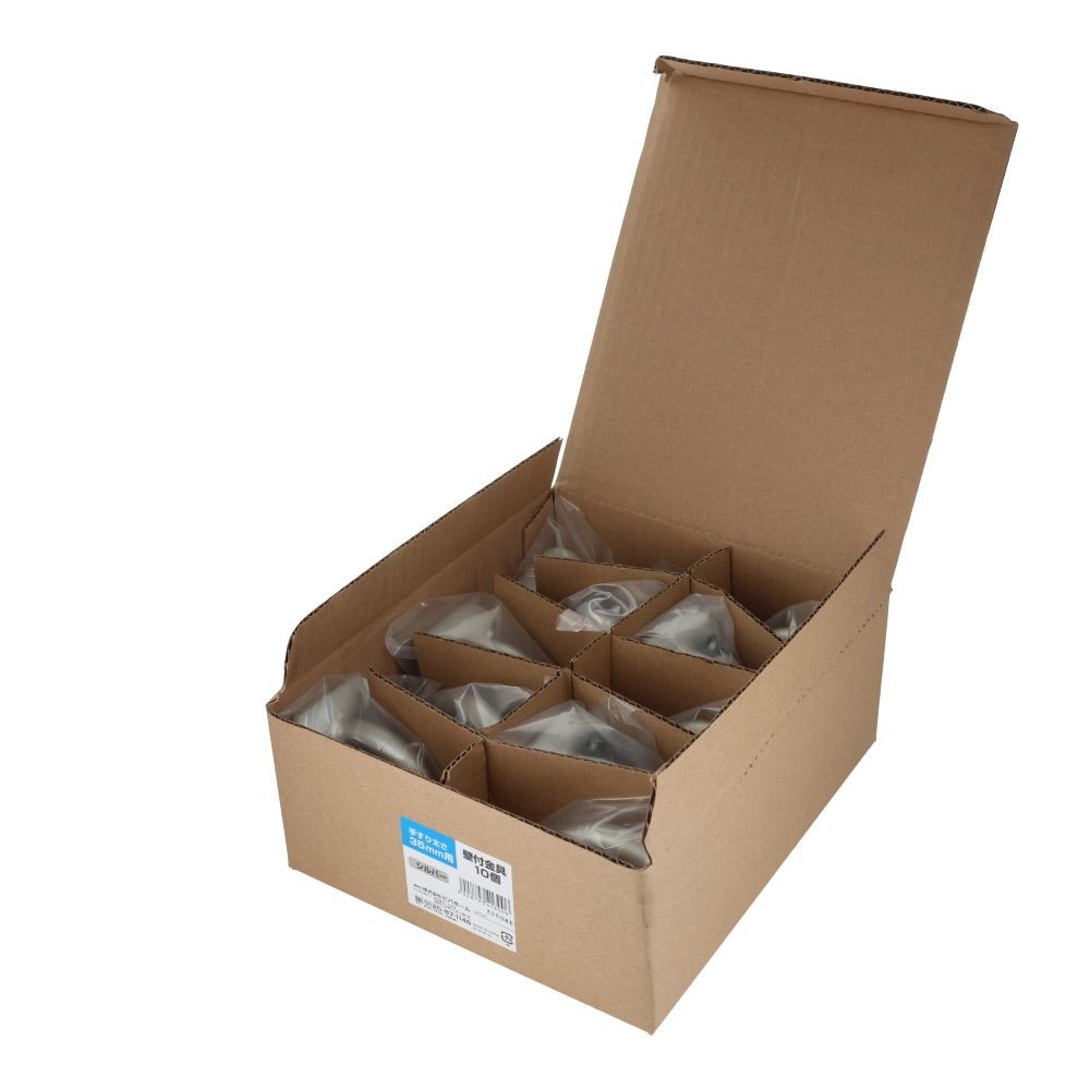 壁付金具　３５パイ　１０個　シルバー, シルバー, 35mm