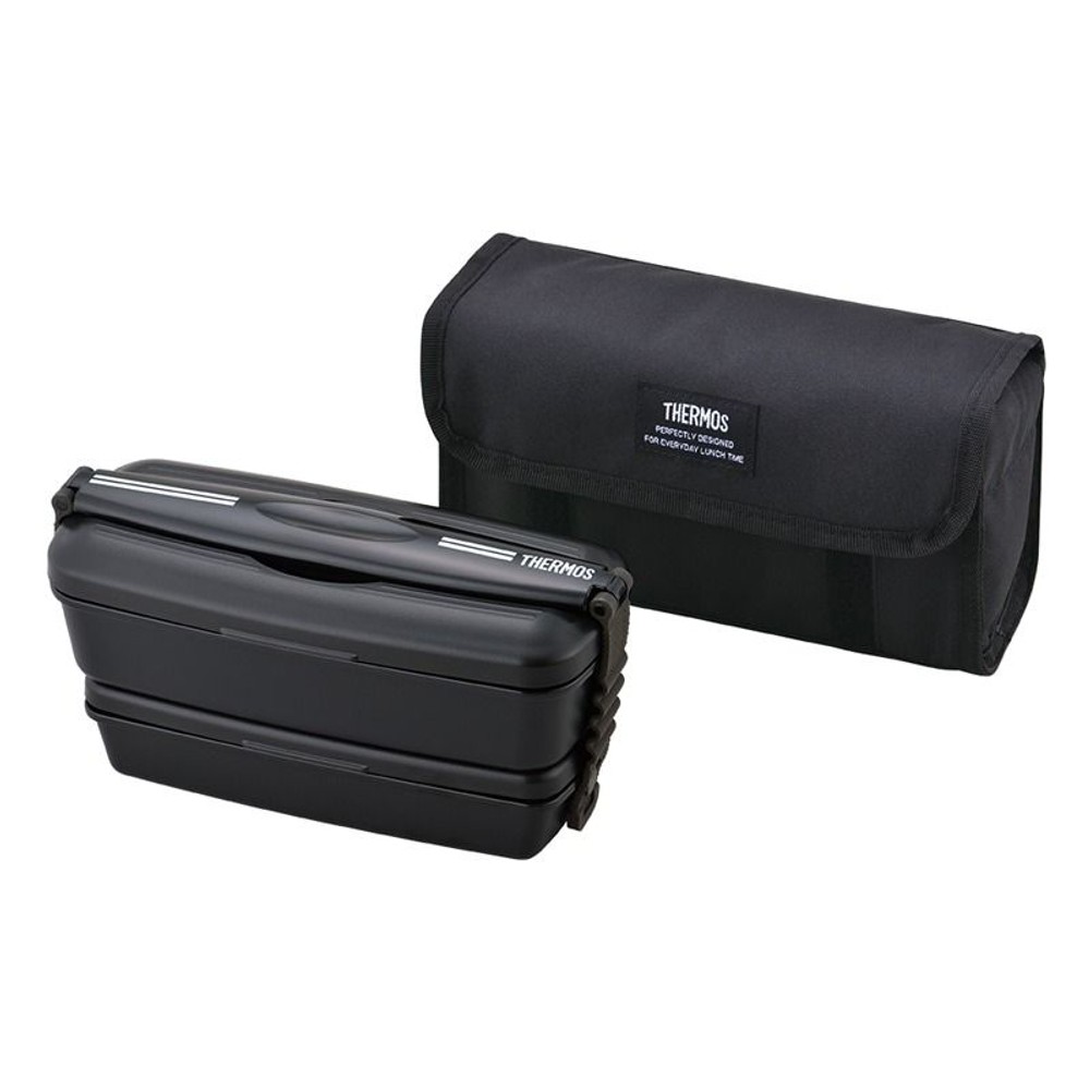 サーモス　フレッシュランチボックス ＤＪＢー９０６Ｗ ＤＰＢＫ, ディープブラック, 900ml