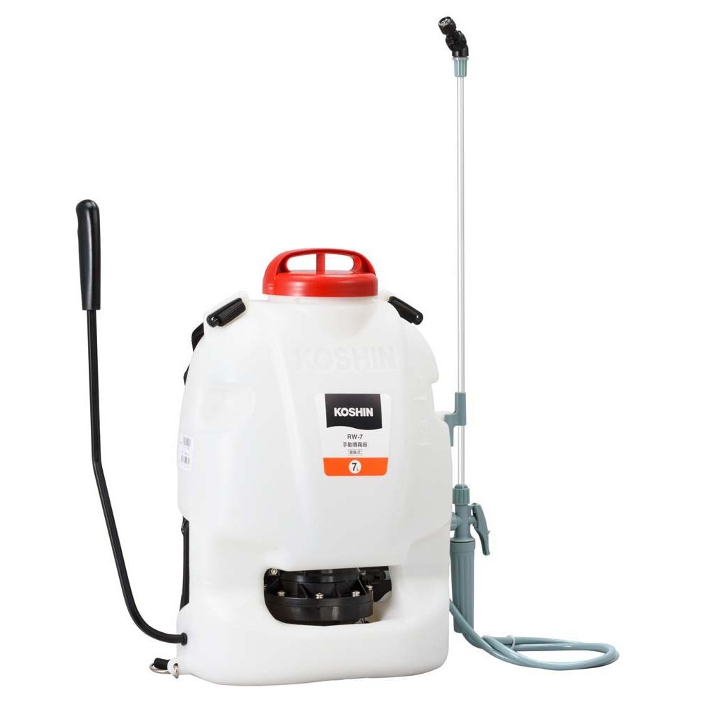 工進　背負い式手動噴霧器　RW-7, ホワイト, 7L
