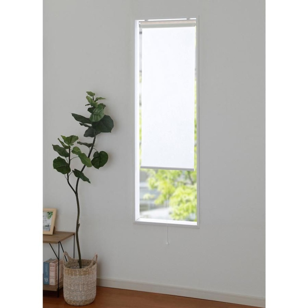 防炎ロールスクリーン, アイボリー, 45×135cm