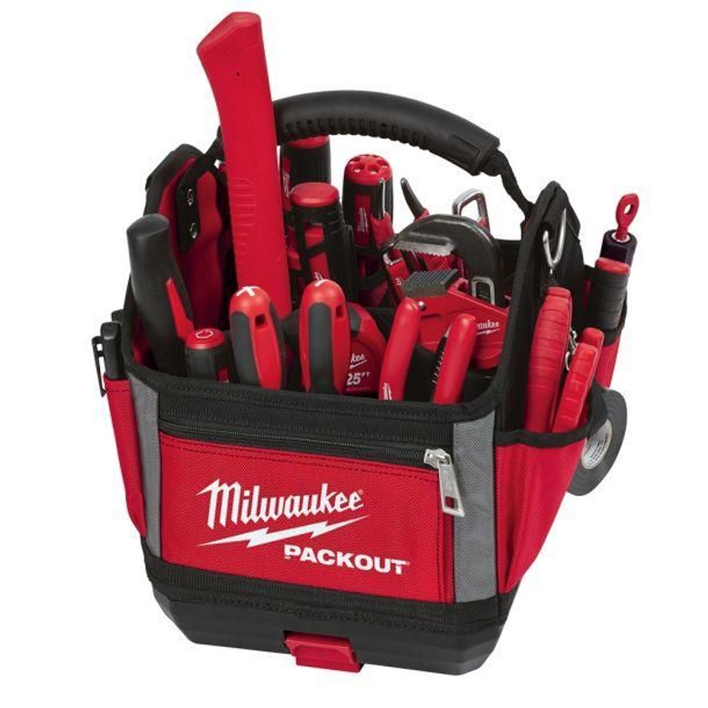Milwaukee ミルウォーキー PACKOUT 10インチ トートバッグ 48-22-8310N, レッド×ブラック, 48-22-8310N