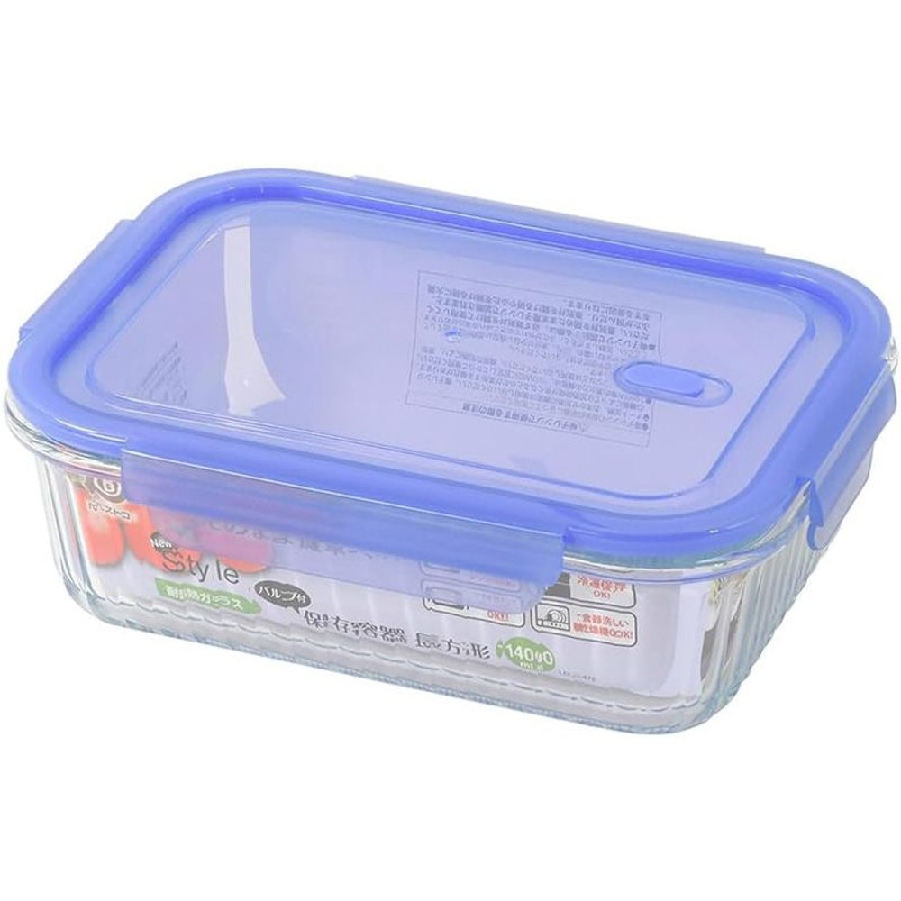 バルブ付保存容器　長方形　1400ｍｌ, その他カラー４, 1400ml