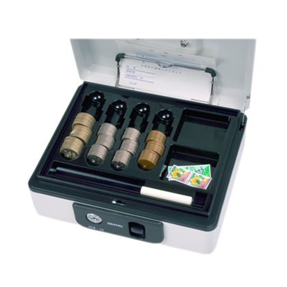 【期間限定特別価格】セントリー  手提げ金庫　ＳＣＢ―10, ライトグレー, SCB-10
