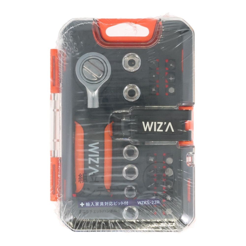 ウイザ WIZ'A　ミニラチェットハンドルセット　ＧＴＫＳー２３Ｒ, オレンジ, 23点