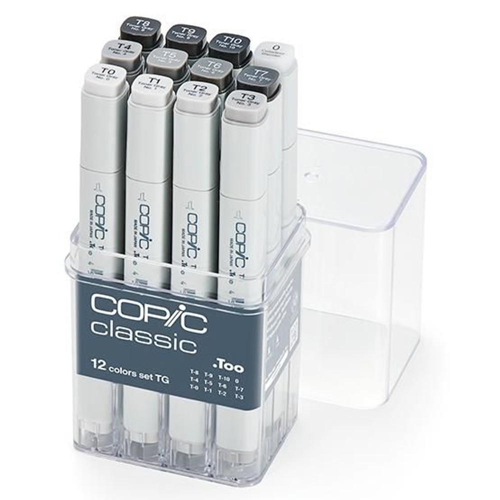 コピッククラシック 12色セット TG トナーグレイ 12501018, 12色セット トナーグレイ, コピッククラシック　セット