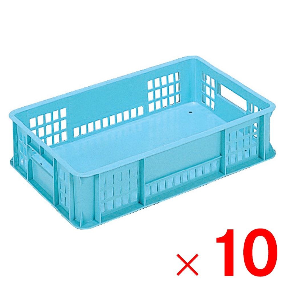 サンコー サンテナー B#17K ライトブルー 101705-00 &times;10個セット【メーカー直送・代引不可】【法人限定】【日祝配送不可・時間指定不可】, ライトブルー, 10P
