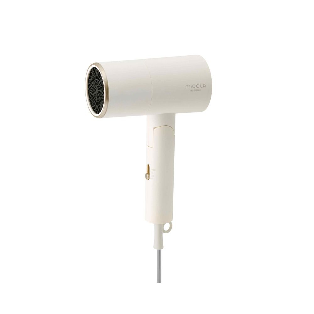 アイリスオーヤマ イオンドライヤー HDR-M201, オフホワイト, 幅137mm&times;奥行76mm&times;高さ214mm