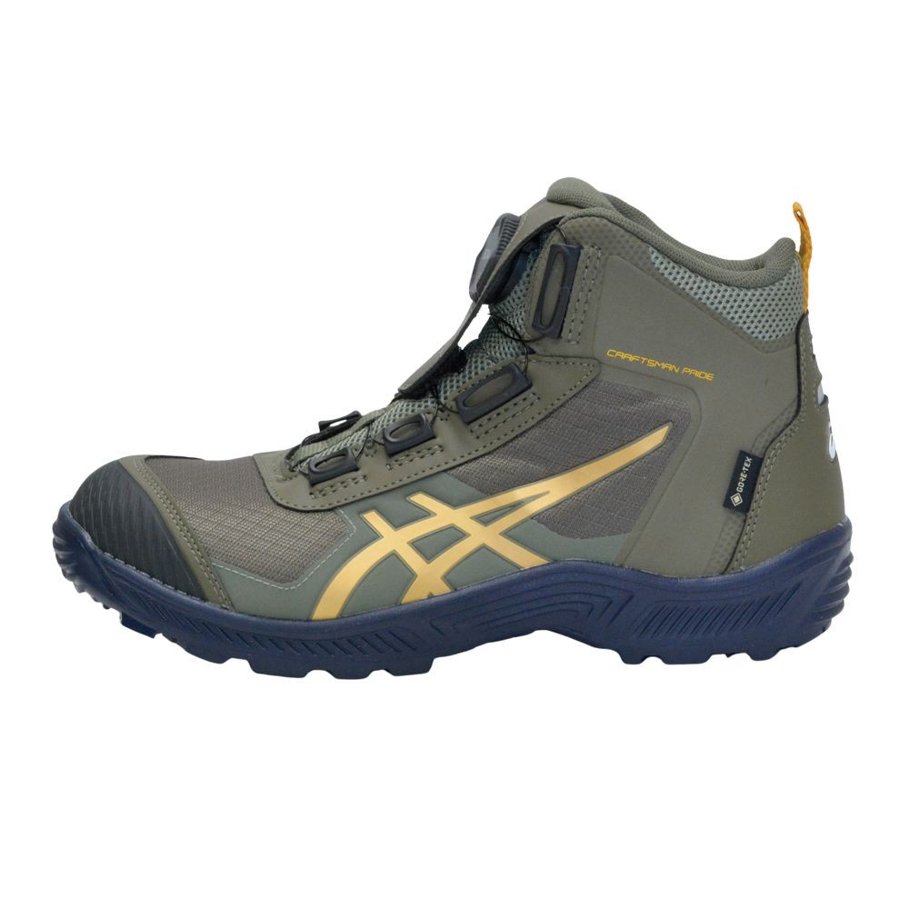 アシックス（ASICS） ウィンジョブCP604 GーTX BOA マントルグリーン&times;タイガーイエロー, マントルグリーン&times;タイガーイエロー, 25.0cm